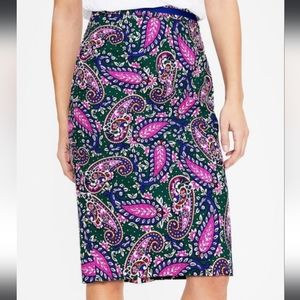 Boden Multicolor Paisley Pencil Skirt